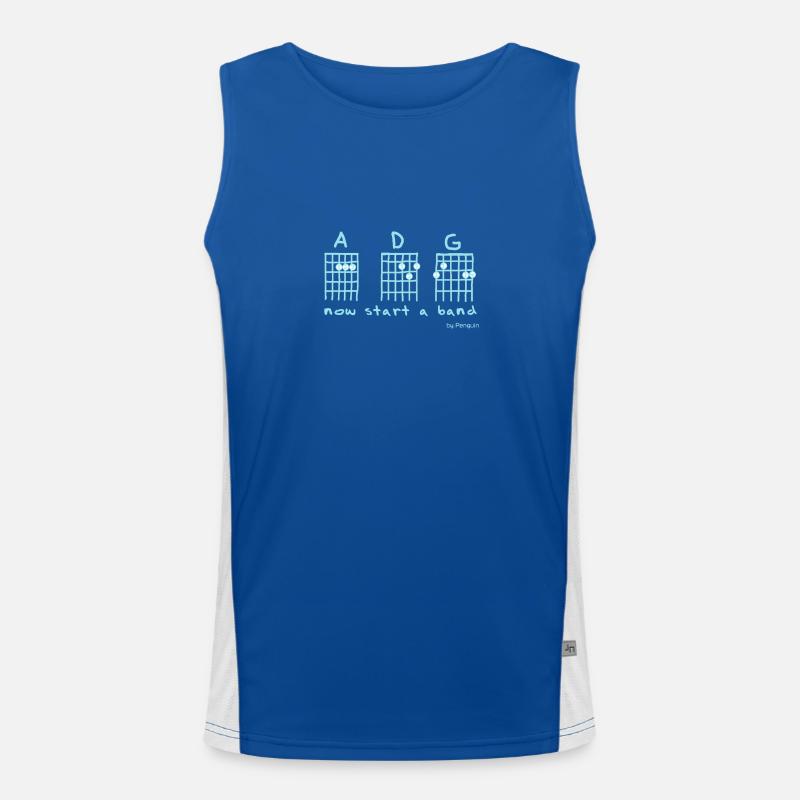 Now Start A Band - Men's Functional Contrast Tank Top  - royal/white