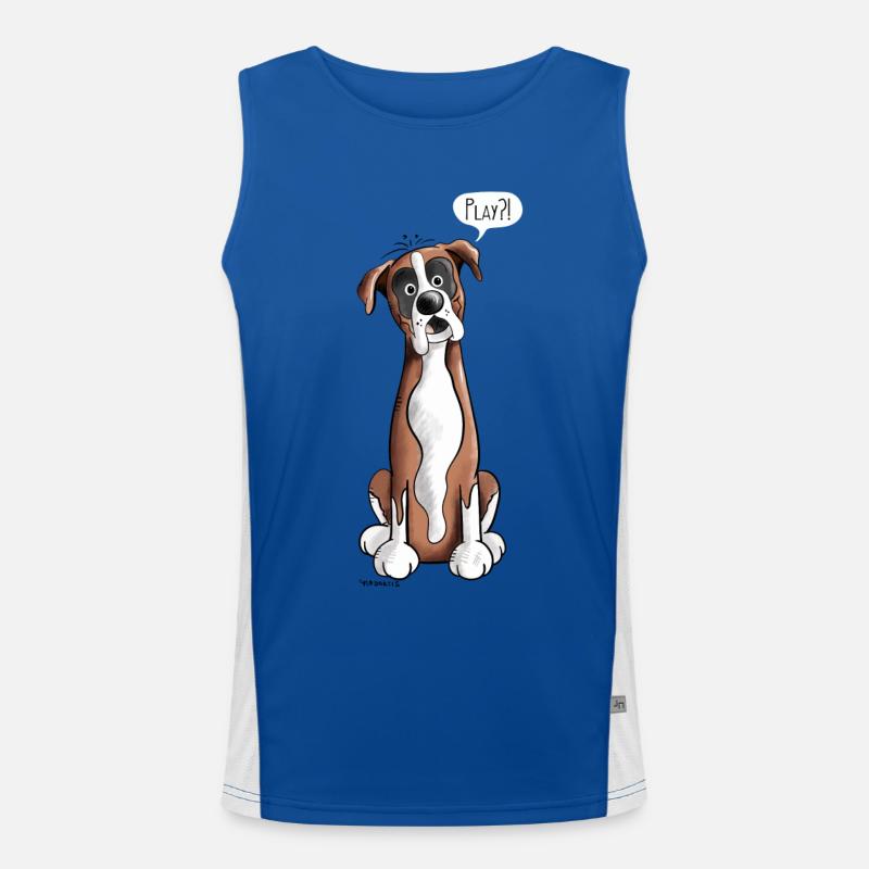 Deutscher Boxer Play Funktionelles Kontrast-Tank Top für Männer 