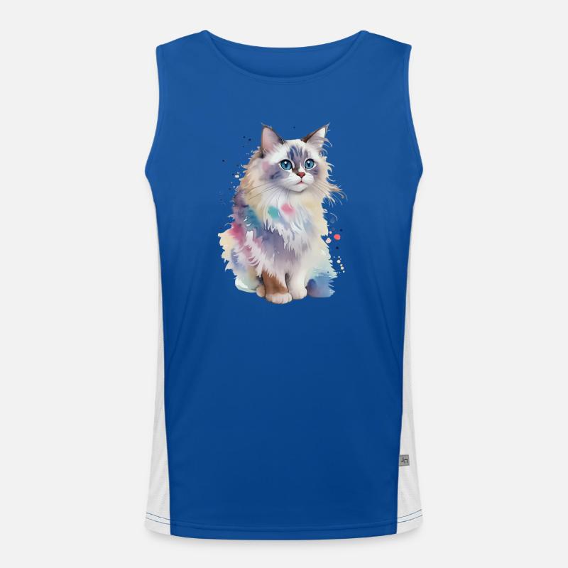 Ragdoll Funktionelles Kontrast-Tank Top für Männer 