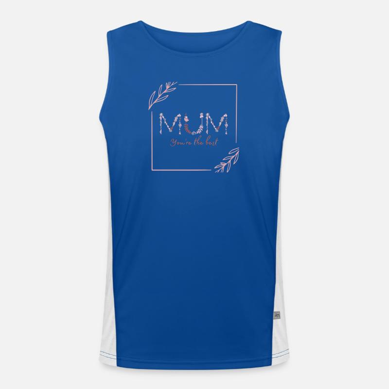 Liebevoller Muttertochter Spruch Funktionelles Kontrast-Tank Top für Männer 