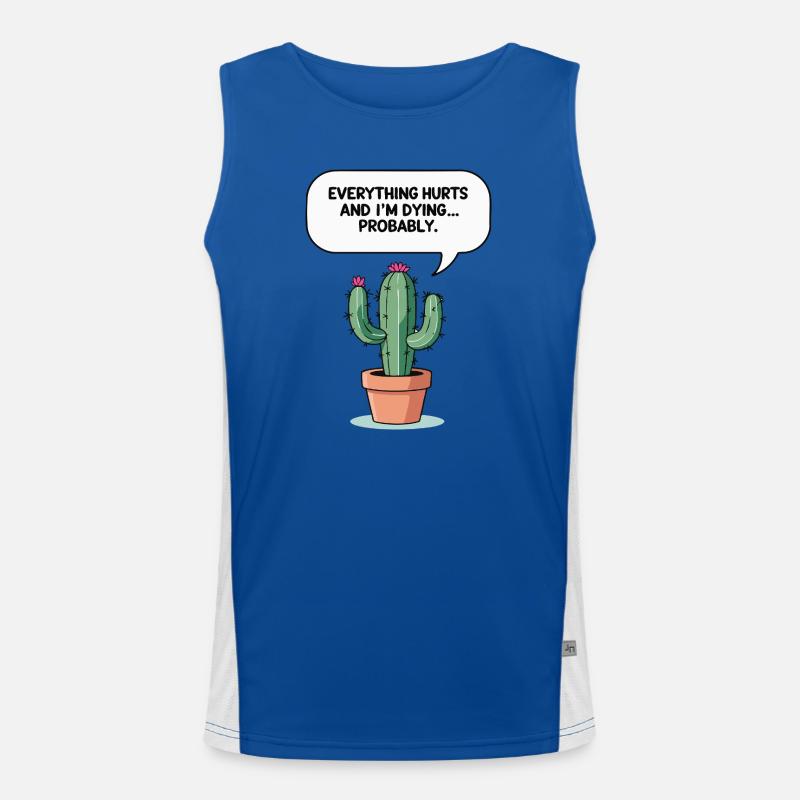 Sarcastic Cactus Men's Functional Contrast Tank Top 