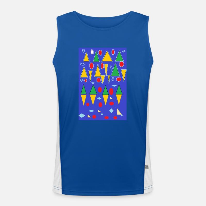 charming geometric figures Men's Functional Contrast Tank Top 