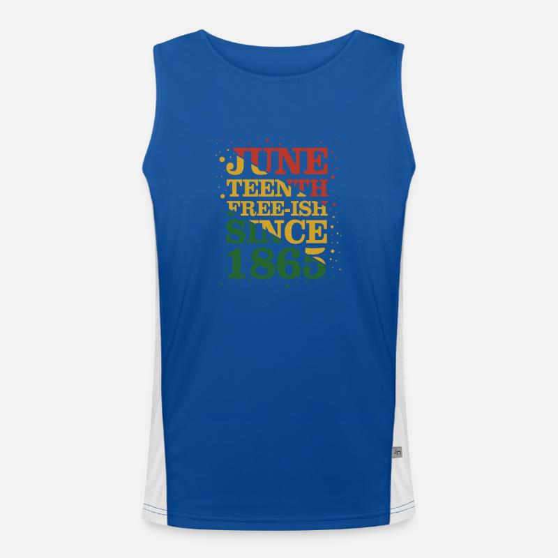 Juneteenth Black History Day Pride Geschenk Funktionelles Kontrast-Tank Top für Männer 