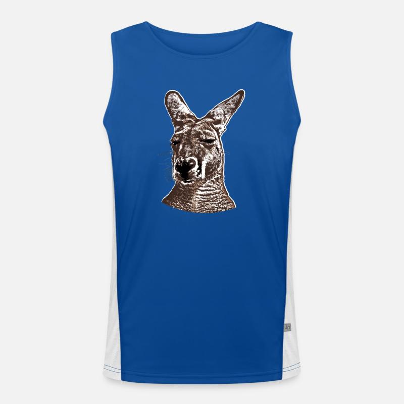 Kängurukopf Funktionelles Kontrast-Tank Top für Männer 