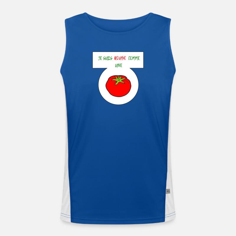 Rot wie eine Tomate Funktionelles Kontrast-Tank Top für Männer 