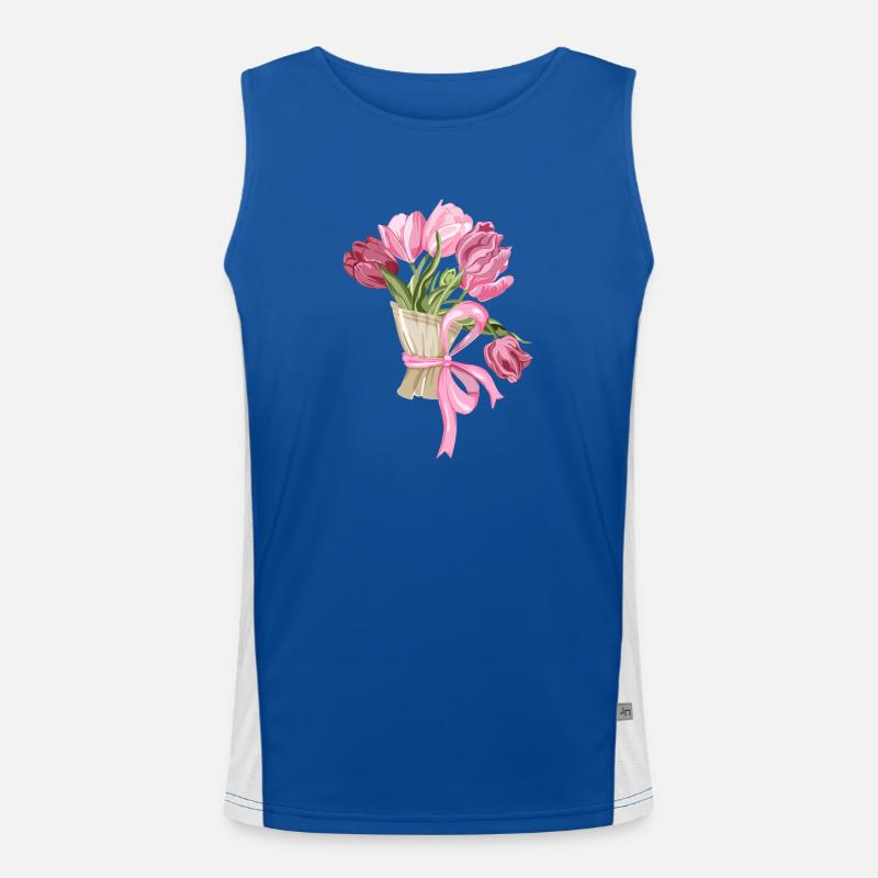 Composition florale vintage aux couleurs pastel Débardeur respirant contrasté Homme 
