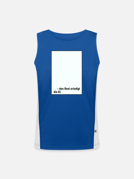 Rest AI - Men's Functional Contrast Tank Top  - royal/white