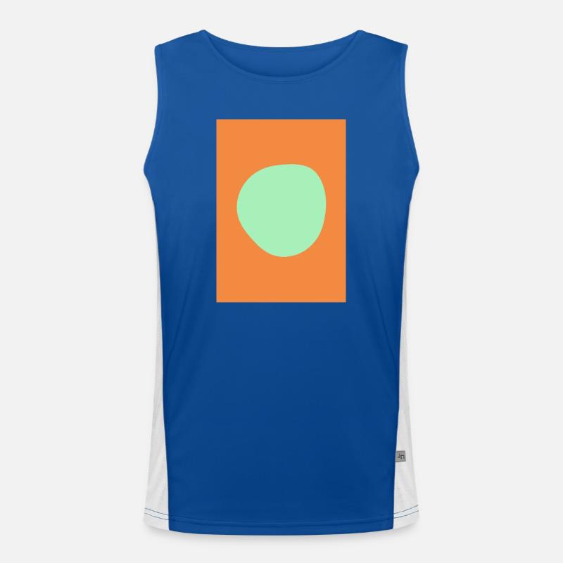 Abstract - Men's Functional Contrast Tank Top  - royal/white