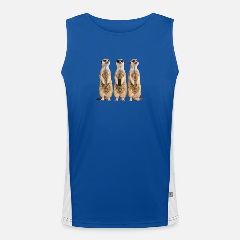 Funny Erdmänchen Security Team Men's Functional Contrast Tank Top 