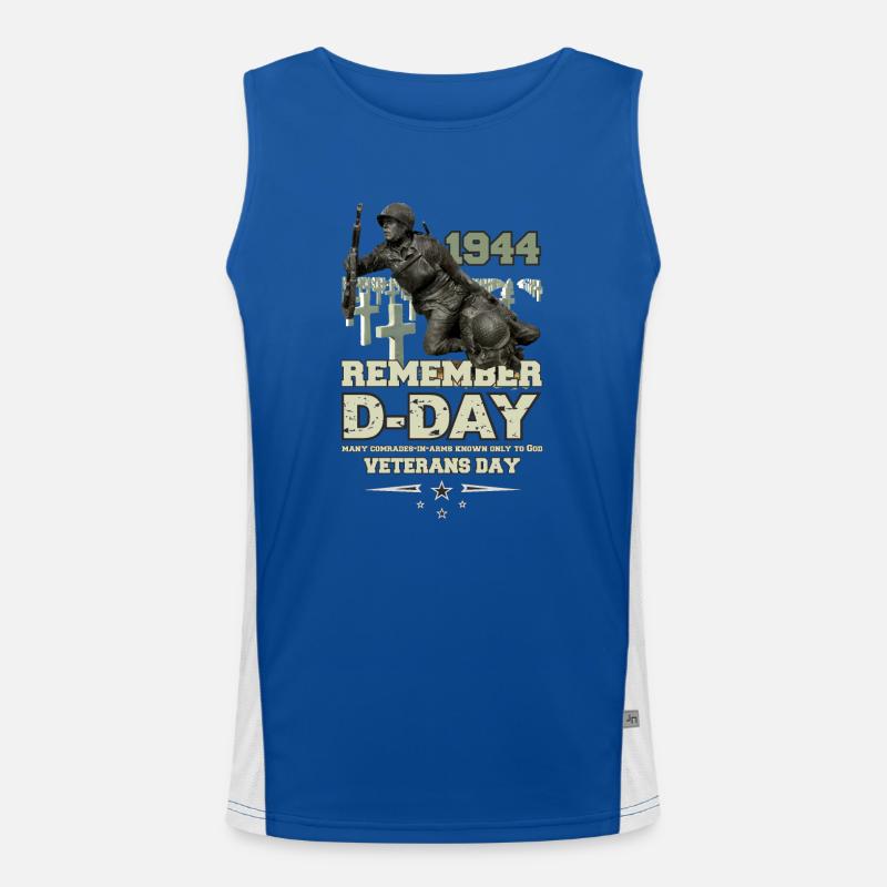 Remember D-day 1944 Men's Functional Contrast Tank Top 