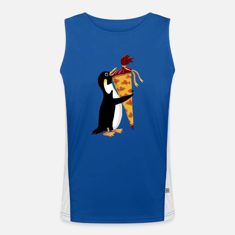 pinguin schultüte Funktionelles Kontrast-Tank Top für Männer 