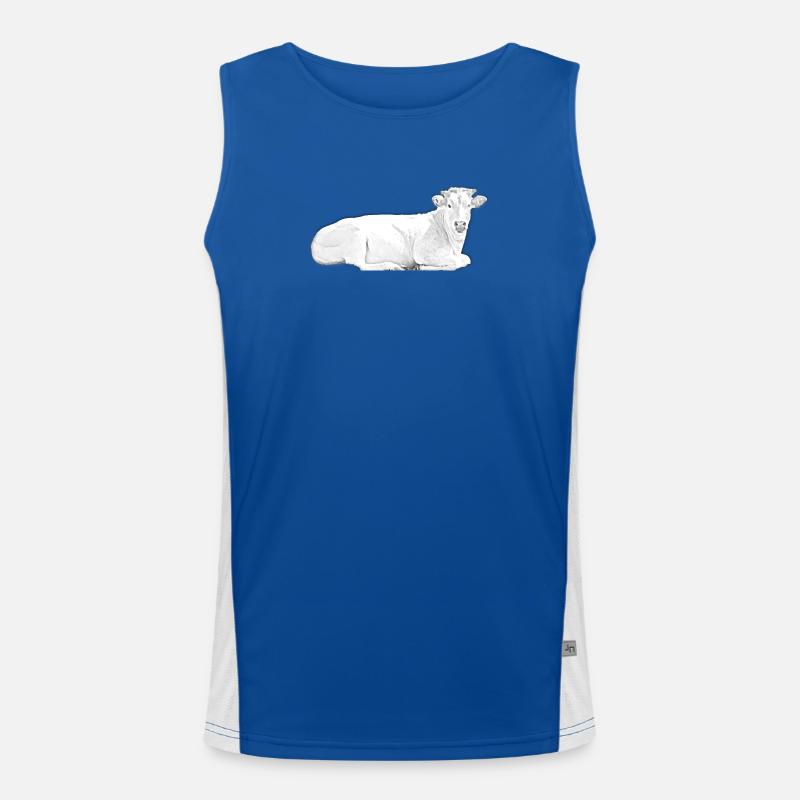 Kuh Funktionelles Kontrast-Tank Top für Männer 