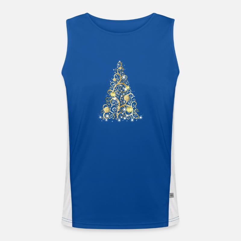 Christmas tree Men's Functional Contrast Tank Top 