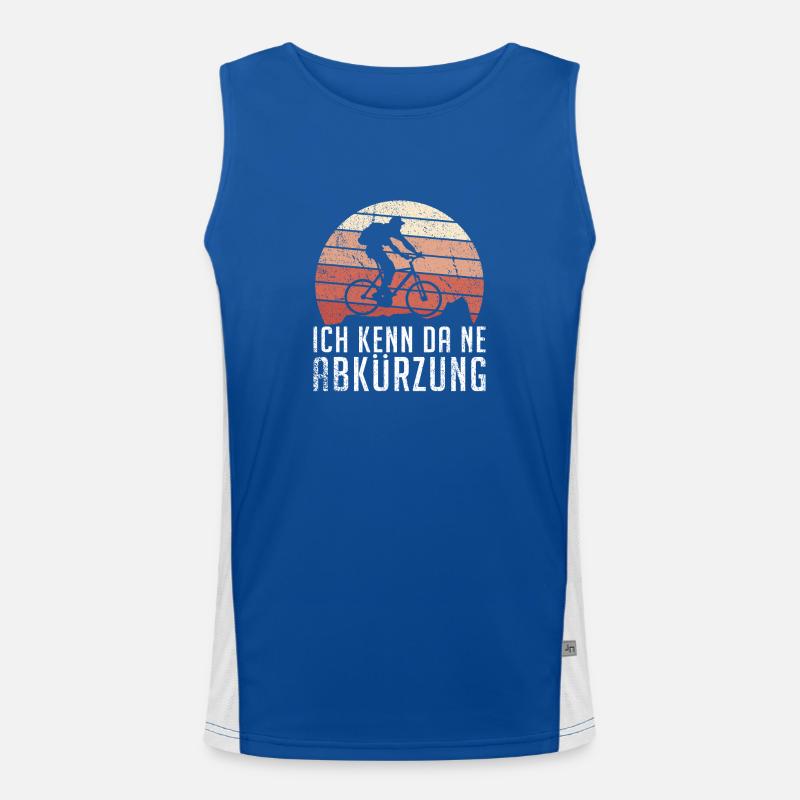 Ich kenn da eine Abkürzung - Radfahrer Funktionelles Kontrast-Tank Top für Männer 