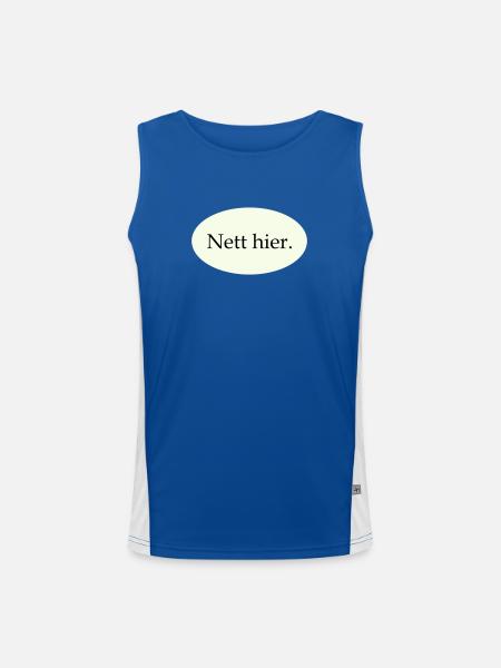 Nice here - Men's Functional Contrast Tank Top - royal/white