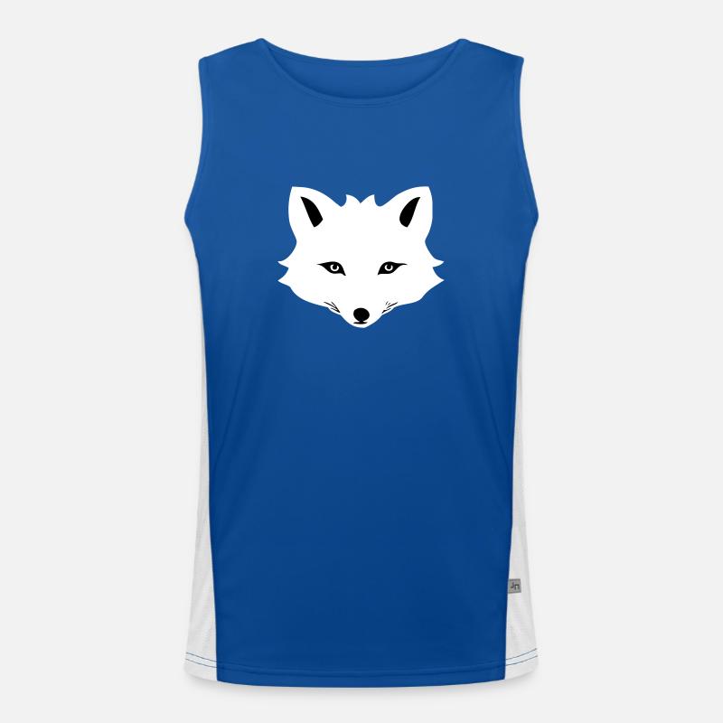 Cartoon arctic fox Men's Functional Contrast Tank Top 