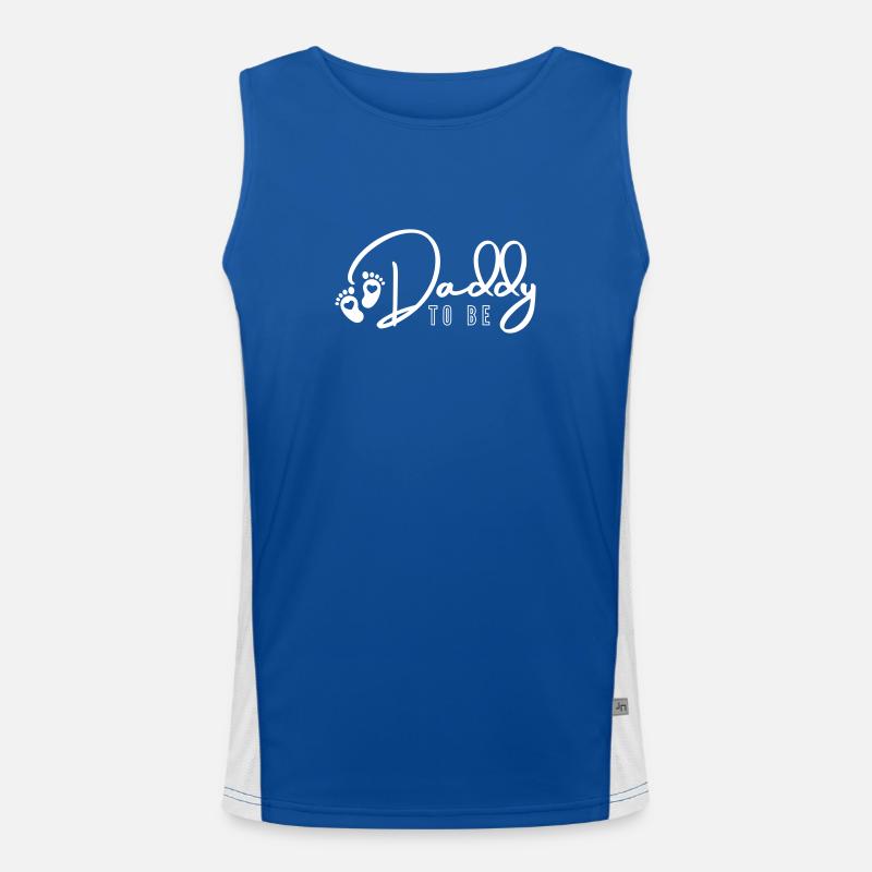 Daddy to be - Men's Functional Contrast Tank Top - royal/white