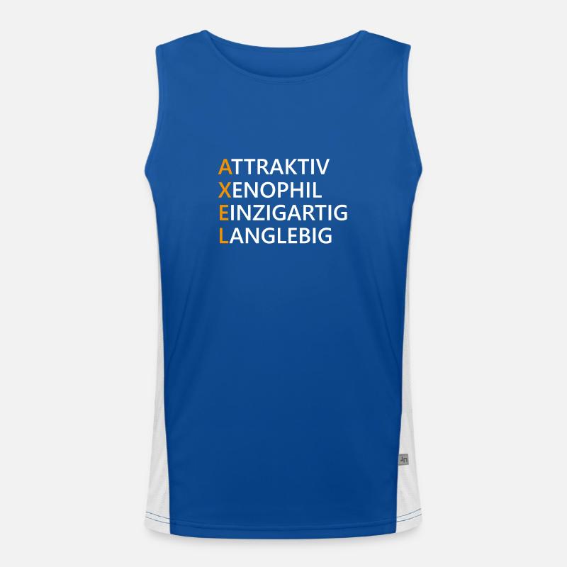 Name Axel Geschenk Funktionelles Kontrast-Tank Top für Männer 