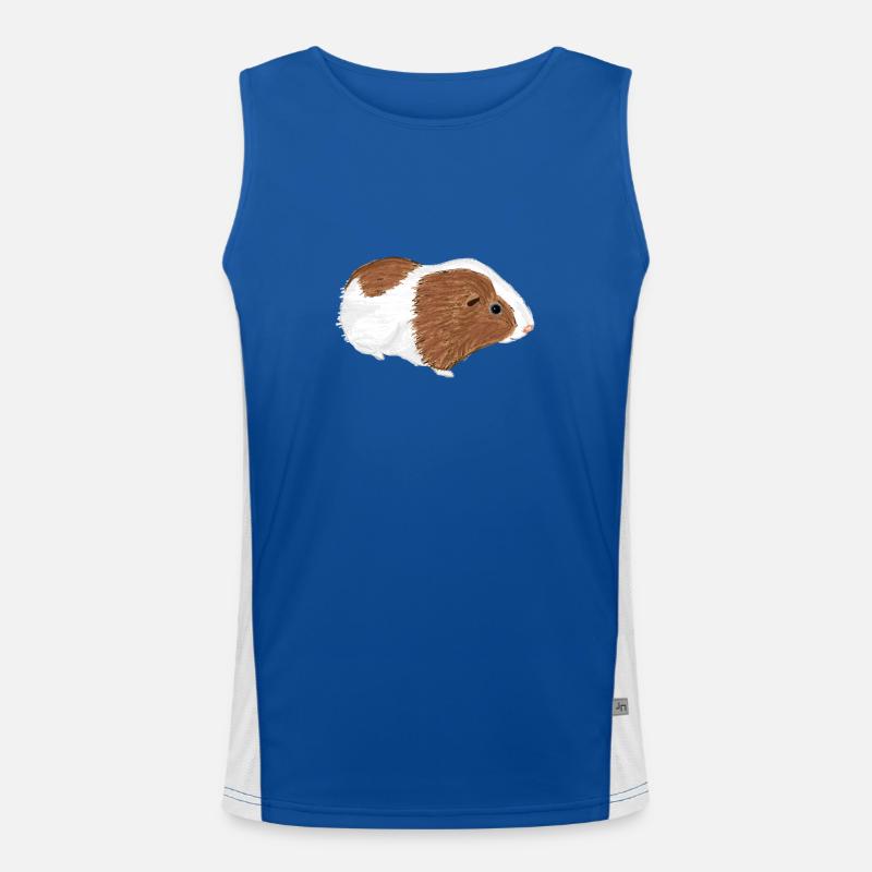 Design mit einem Glatthaar-Meerschweinchen 3 Funktionelles Kontrast-Tank Top für Männer 