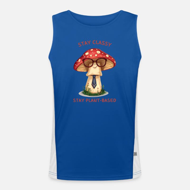 Stay Classy – Nostalgic Mushroom Design Men's Functional Contrast Tank Top 