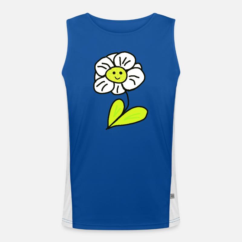 Fröhliche Blume Blumen Kinder Funktionelles Kontrast-Tank Top für Männer 