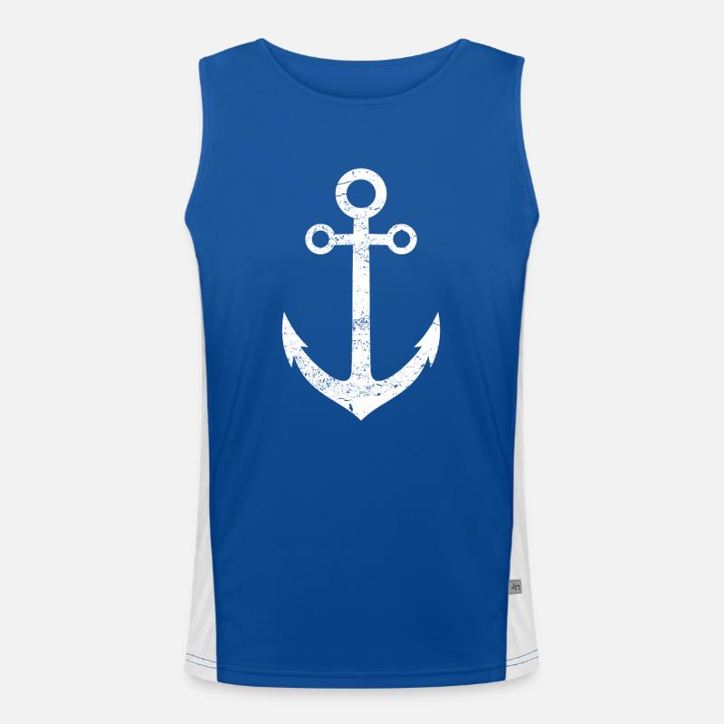 Vintage Anker Funktionelles Kontrast-Tank Top für Männer 