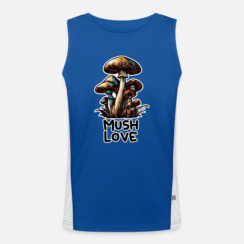 PILZ. MUSH LIEBE Funktionelles Kontrast-Tank Top für Männer 