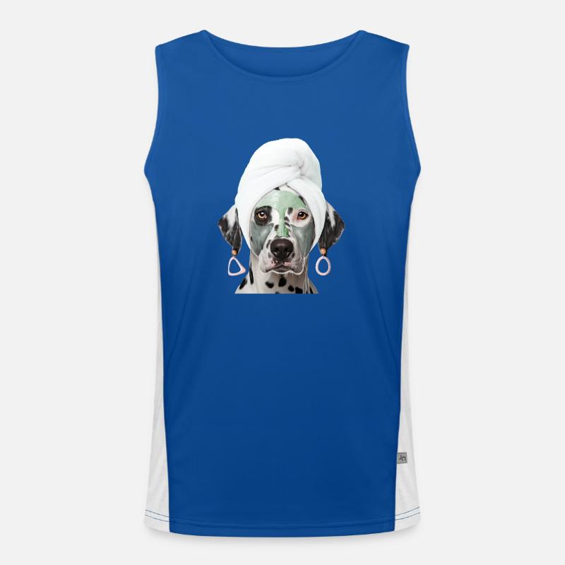 Wellness Dalmatian Men's Functional Contrast Tank Top 