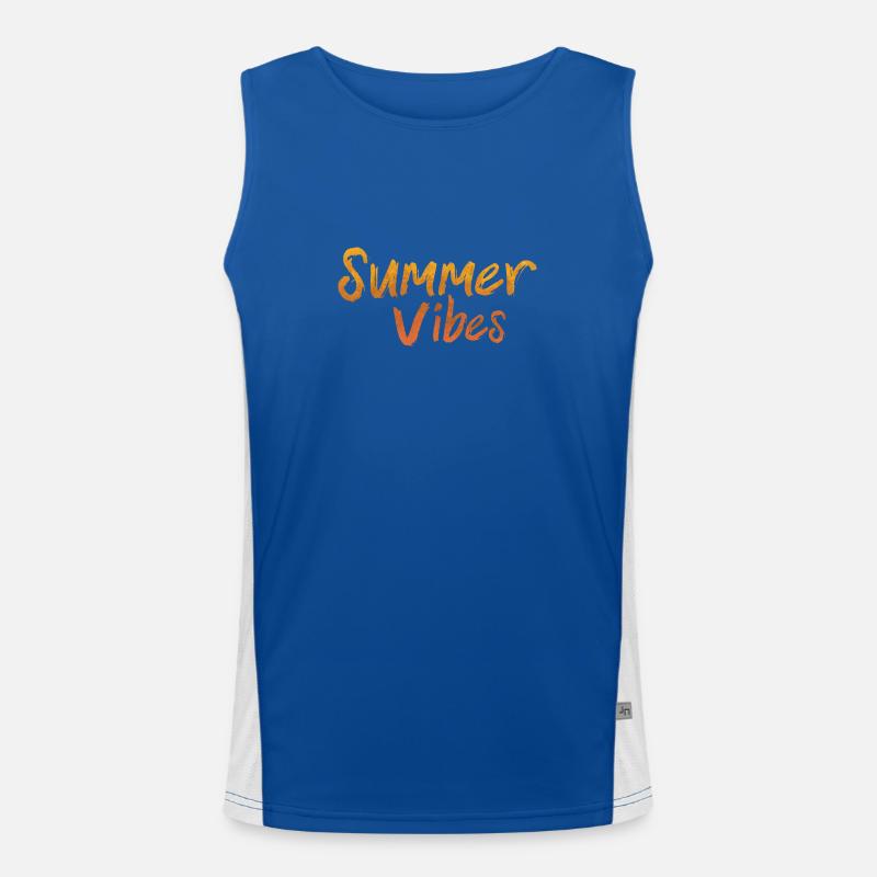 Summer holidays, , on the beach Men's Functional Contrast Tank Top 