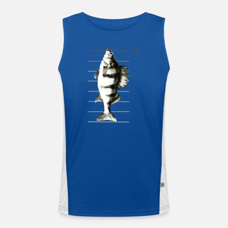 Barsch Angeln Funktionelles Kontrast-Tank Top für Männer 