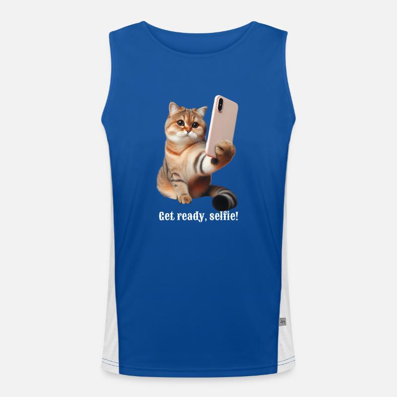 Get ready, selfie-9 Men's Functional Contrast Tank Top 