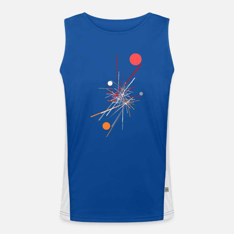 Multicolored Abstract Shards Men's Functional Contrast Tank Top 