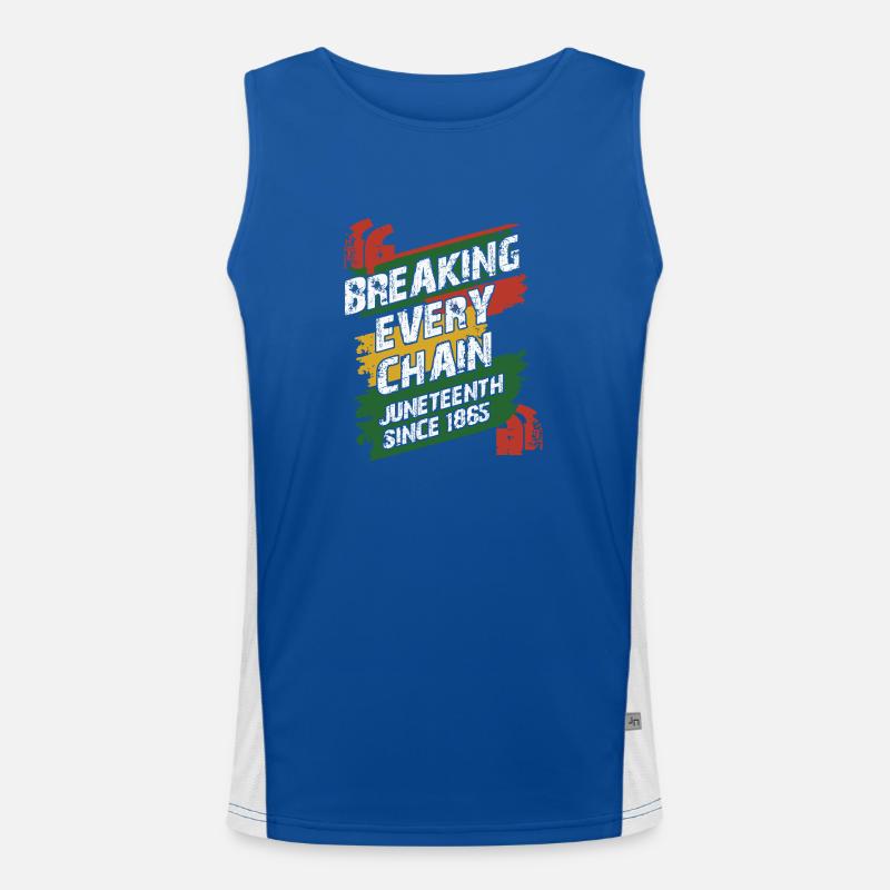 Juneteenth Black History Day Pride Geschenk Funktionelles Kontrast-Tank Top für Männer 