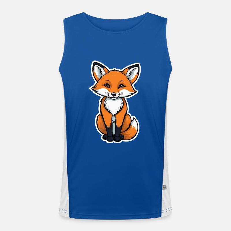 Fox Illustration Men's Functional Contrast Tank Top 