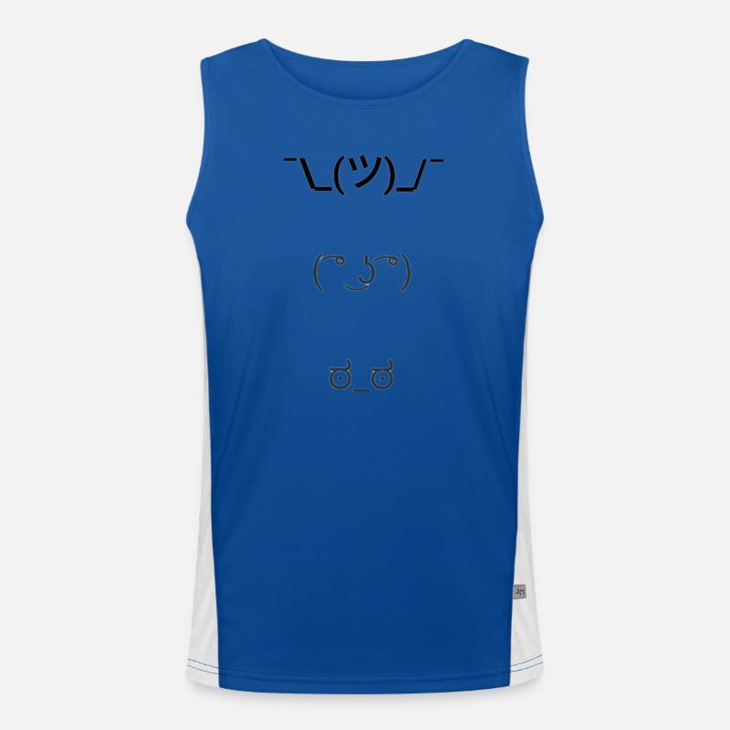 Text Emoticons Men's Functional Contrast Tank Top 