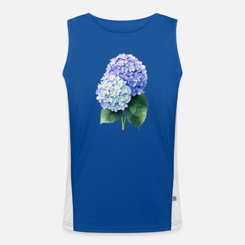 Hydrangea - Men's Functional Contrast Tank Top  - royal/white