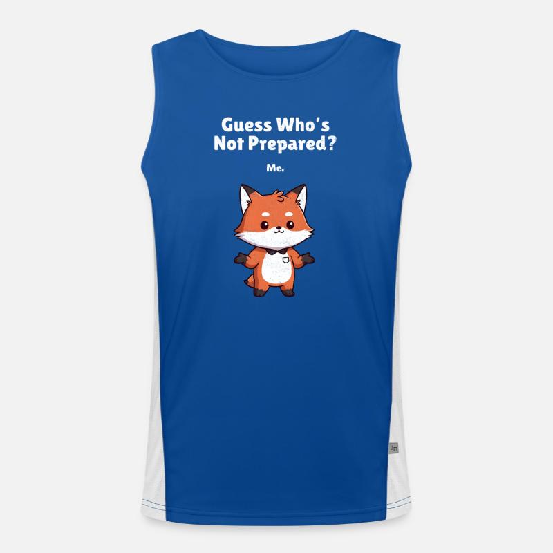 Fuchs Me Nicht Bereit Meme Lustige Sprüche Funktionelles Kontrast-Tank Top für Männer 