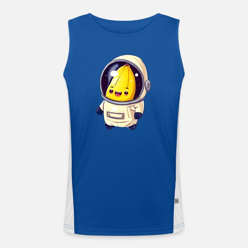 Banana Astronaut Cosmonaut Men's Functional Contrast Tank Top 