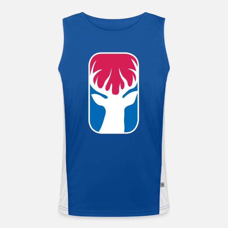 Jäger Lustig Rehbock Hirsch Trophäe Jagd Geschenk Funktionelles Kontrast-Tank Top für Männer 
