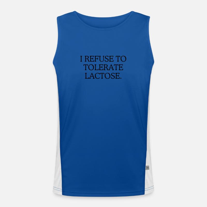 I refuse to tolerate Lactose - Men's Functional Contrast Tank Top  - royal/white