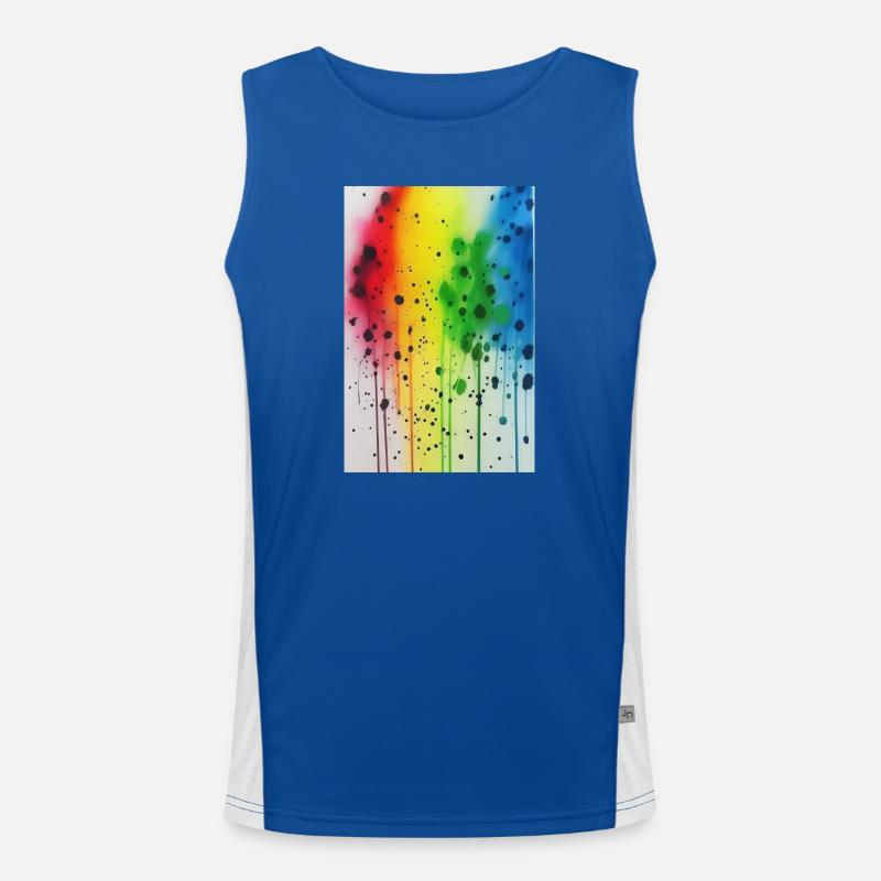 Farbspritzer Funktionelles Kontrast-Tank Top für Männer 