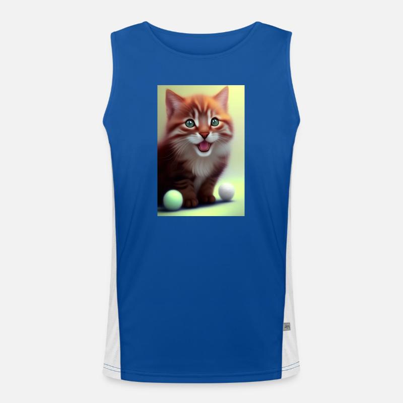 Petit bébé chat mignon Débardeur respirant contrasté Homme 