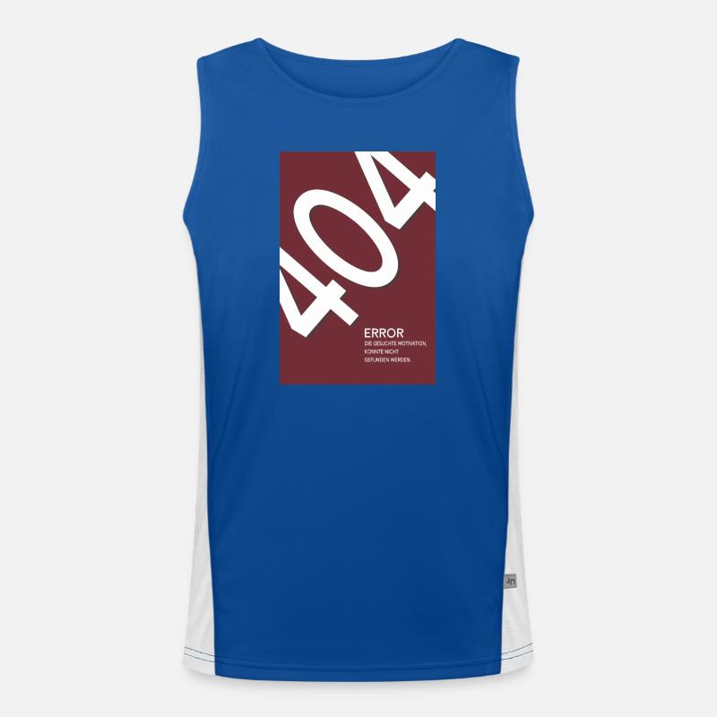 Error 404 Motivation Not Found Funktionelles Kontrast-Tank Top für Männer 
