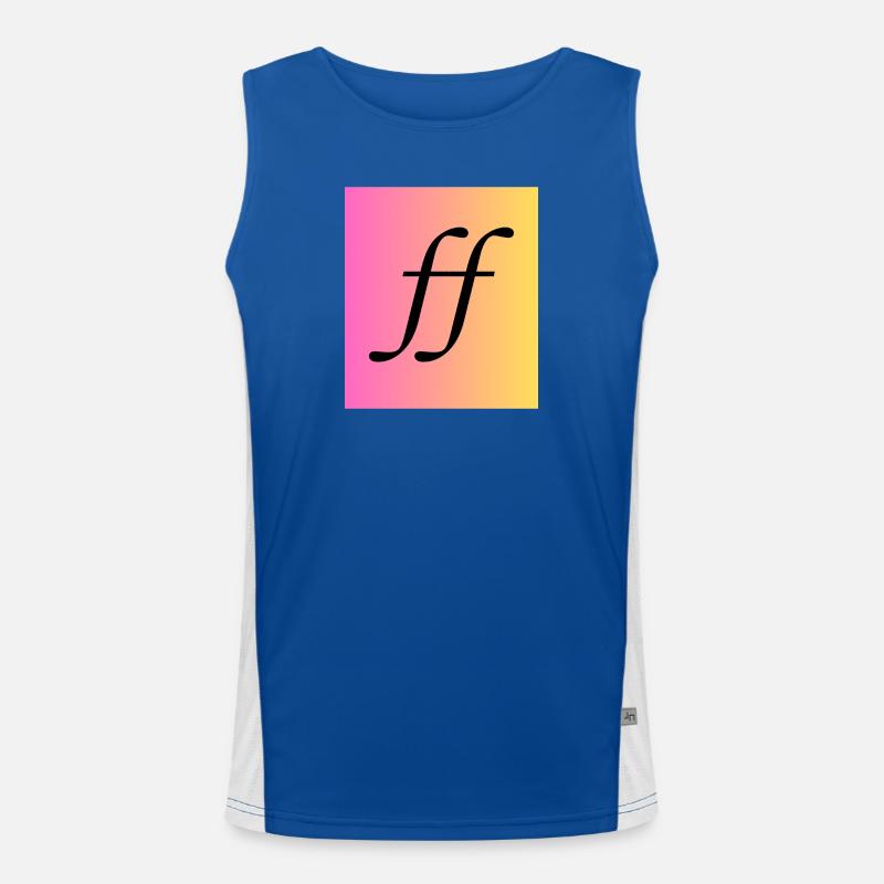 Fortissimo - Musik Monogram Gradient Funktionelles Kontrast-Tank Top für Männer 