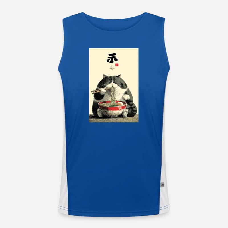 Neko Noodle Feast Men's Functional Contrast Tank Top 
