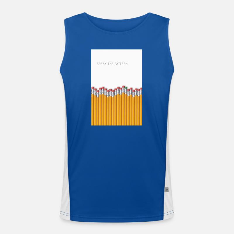 Break the Pattern Minimalist Statement Design Men's Functional Contrast Tank Top 
