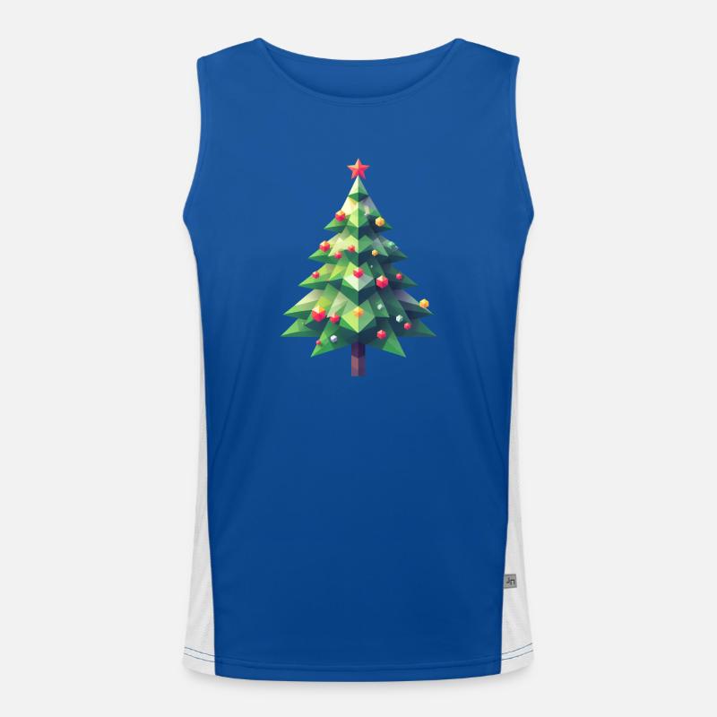 Polygon Christmas Magic: The Multifaceted Men's Functional Contrast Tank Top 