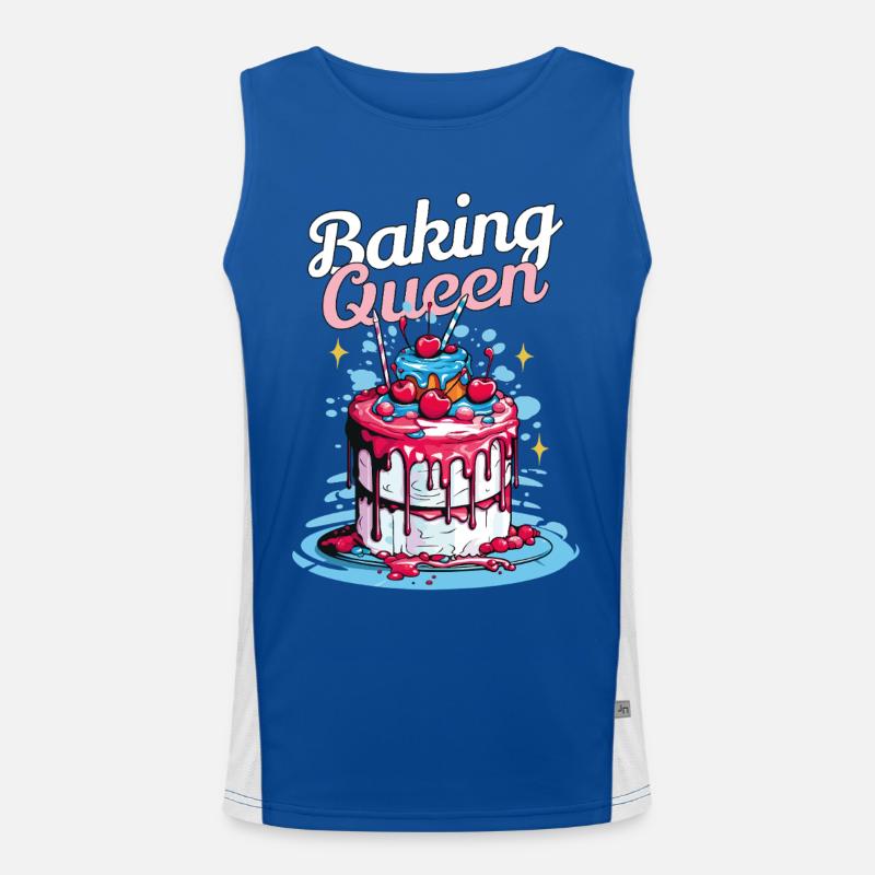 Backing Baking Queen Baking Fairy Baker Cake Débardeur respirant contrasté Homme 