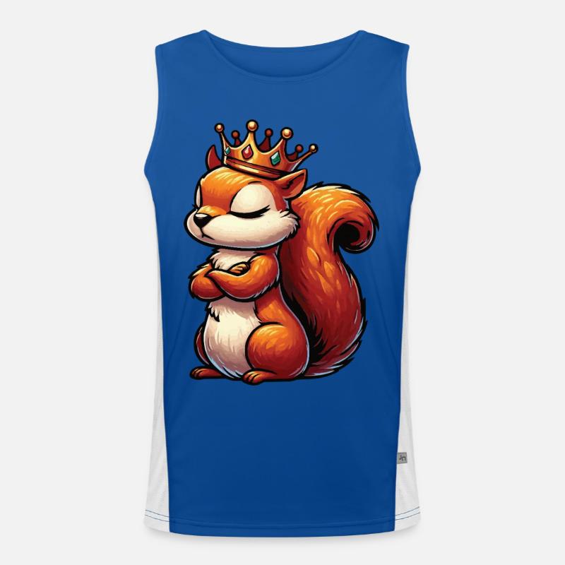Eichhörnchen Eichhorn Eichhörnchenliebhaber Nager Funktionelles Kontrast-Tank Top für Männer 