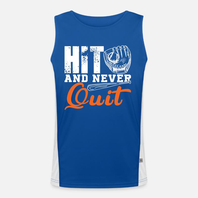 hit and never quit Men's Functional Contrast Tank Top 